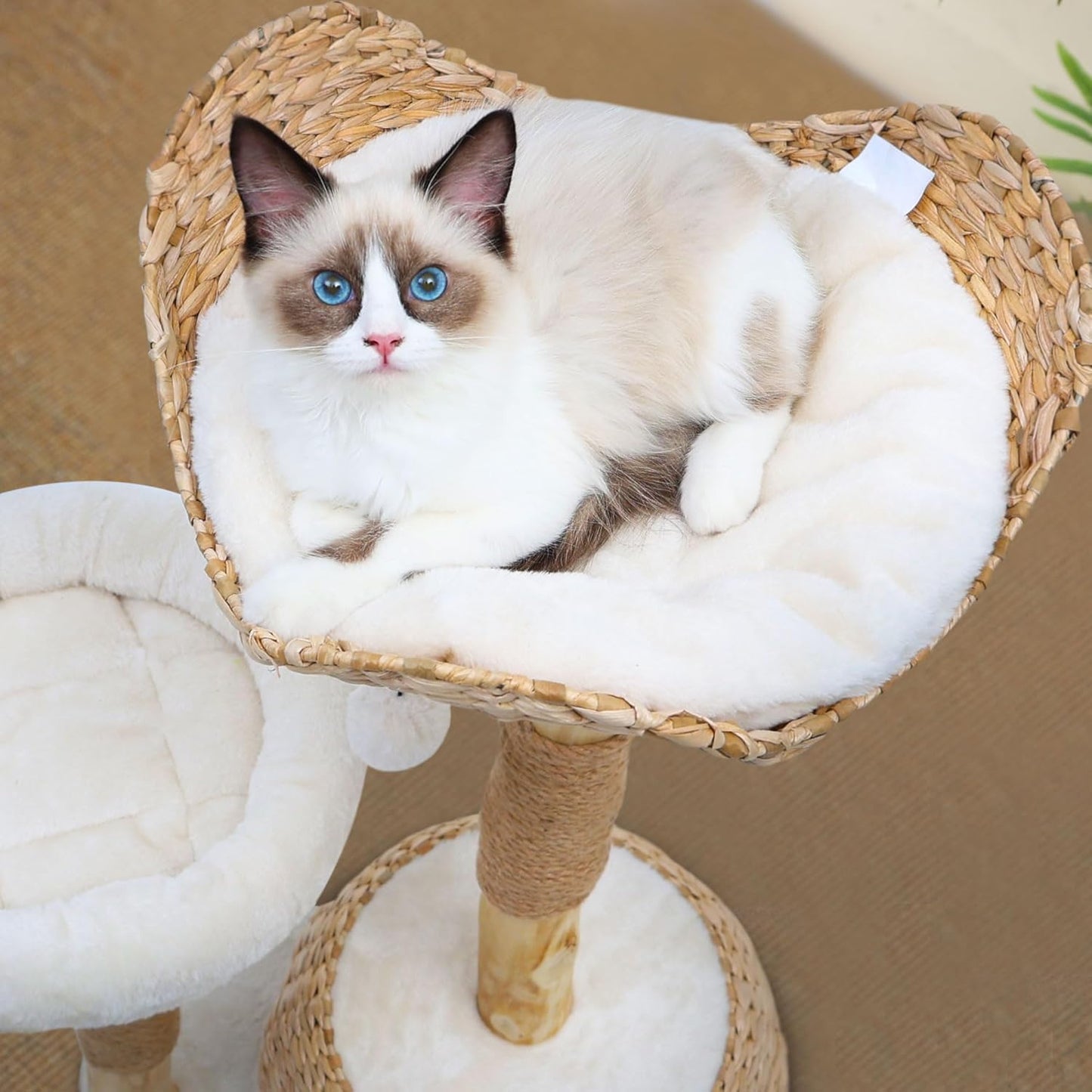 Modern Cat Tree Tower with Jumping Platforms, Baskets - 40" Cat Scratching Posts