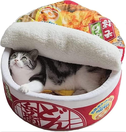 Cozy Ramen Noodle Cat Bed - Keep Your Furry Friends Warm and Comfy!