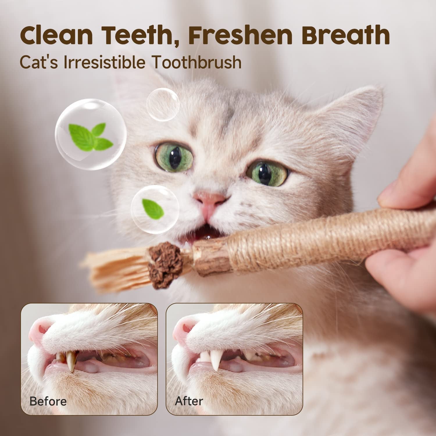 3 Pack of Catnip Cat Chew Toys - Amazing for Clean Teeth!