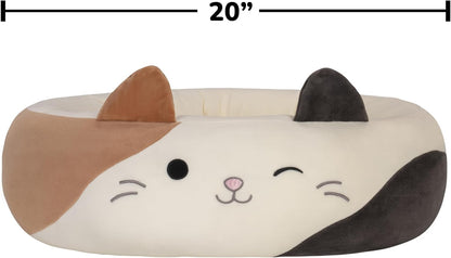 Squishmallows 20-Inch Cam the Calico Cat Pet Bed - Official Jazwares Plush Pet Bed