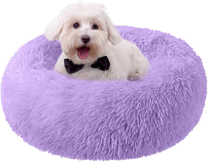 Cat Beds for Indoor Cats,20 Inch Dog Bed for Small Melium Large Dogs, Washable-Round Pet Bed for Puppy and Kitten with Slip-Resistant Bottom