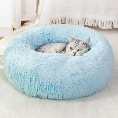 Cat Beds for Indoor Cats,20 Inch Dog Bed for Small Melium Large Dogs, Washable-Round Pet Bed for Puppy and Kitten with Slip-Resistant Bottom